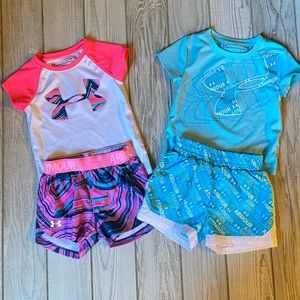 Girls Under Armour short outfits Size 2T